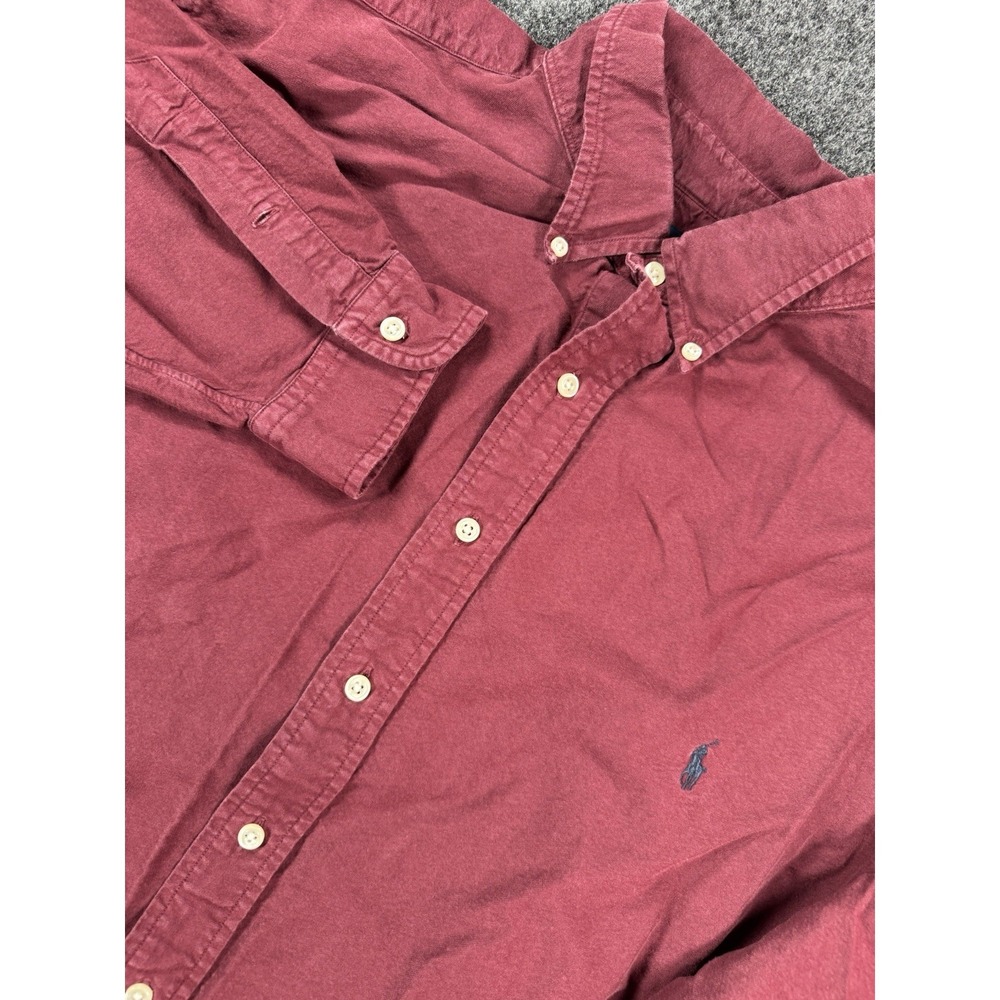 Polo Ralph Lauren Button Up Shirt Mens 2XB Big Red Pony Logo Cotton